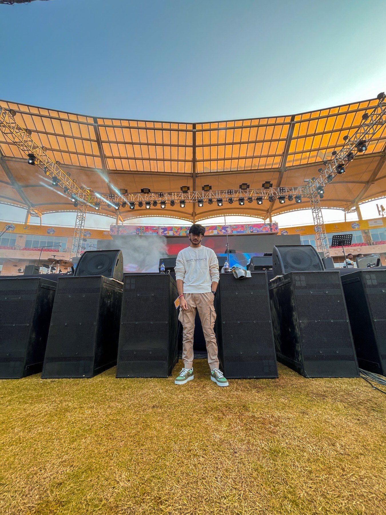On stage